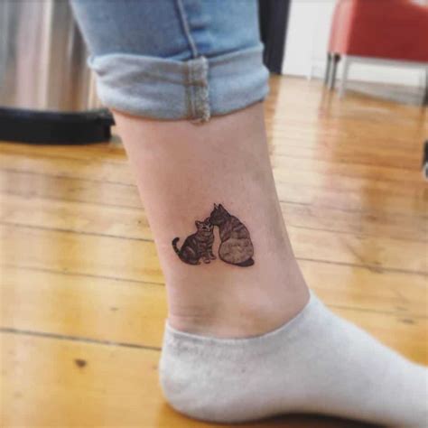 cat ankle tattoo